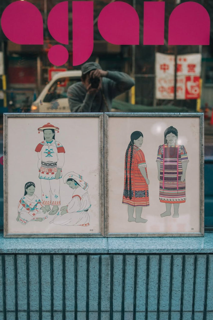 メキシコ民族衣装 シルクスクリーン額装④