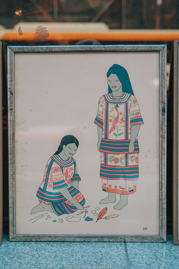 メキシコ民族衣装 シルクスクリーン額装②