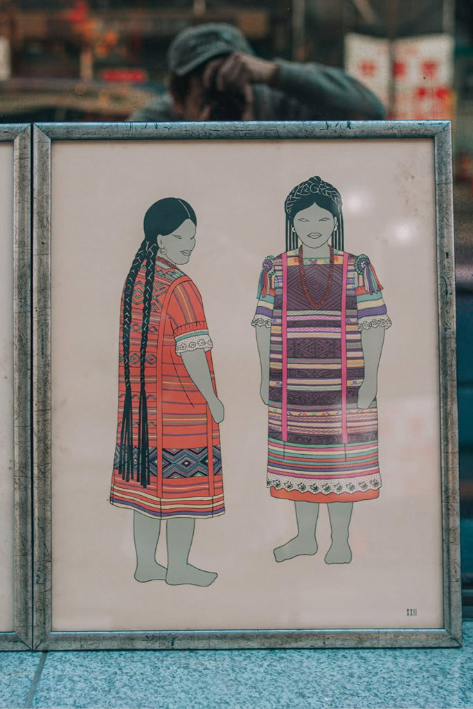 メキシコ民族衣装 シルクスクリーン額装⑤