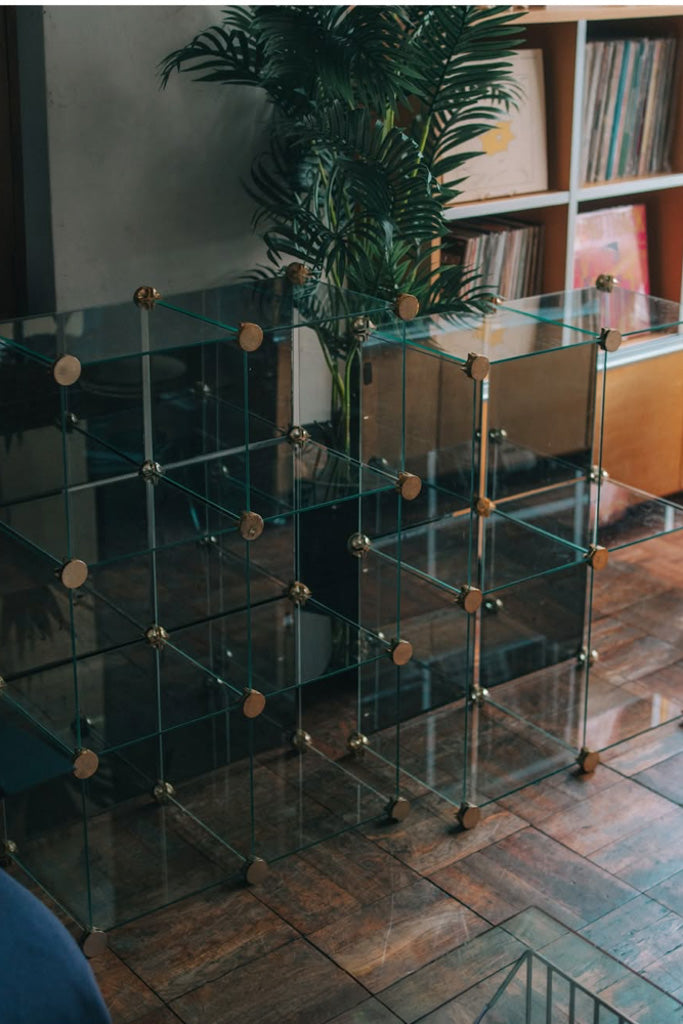 ガラスモジュールラック(長方形4マス)