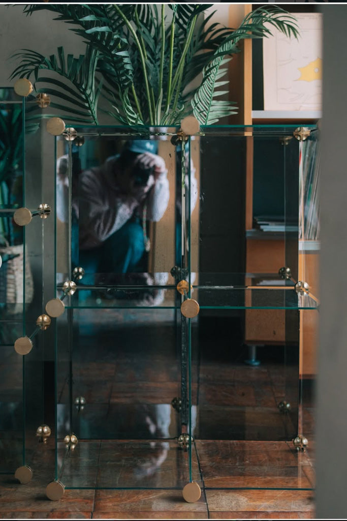 ガラスモジュールラック(長方形4マス)