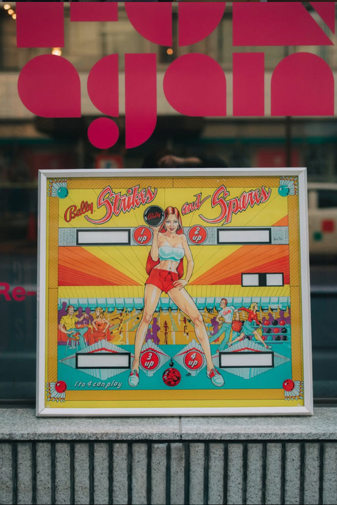 ピンボールマシンスコアパネル額装