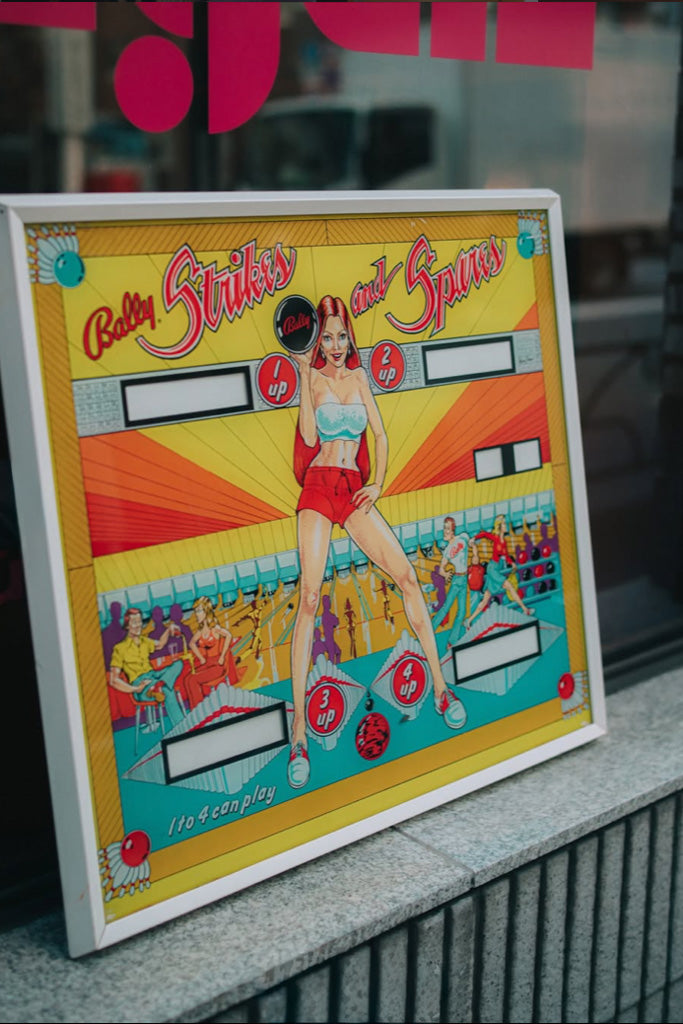 ピンボールマシンスコアパネル額装