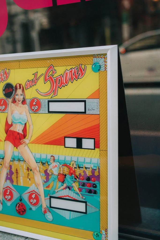 ピンボールマシンスコアパネル額装