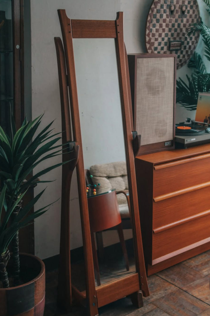 チーク材 姿見