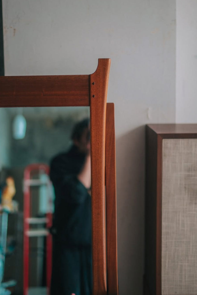 チーク材 姿見
