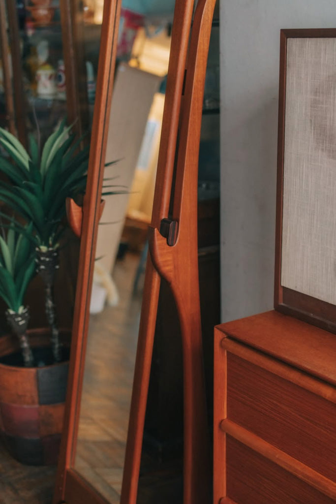 チーク材 姿見