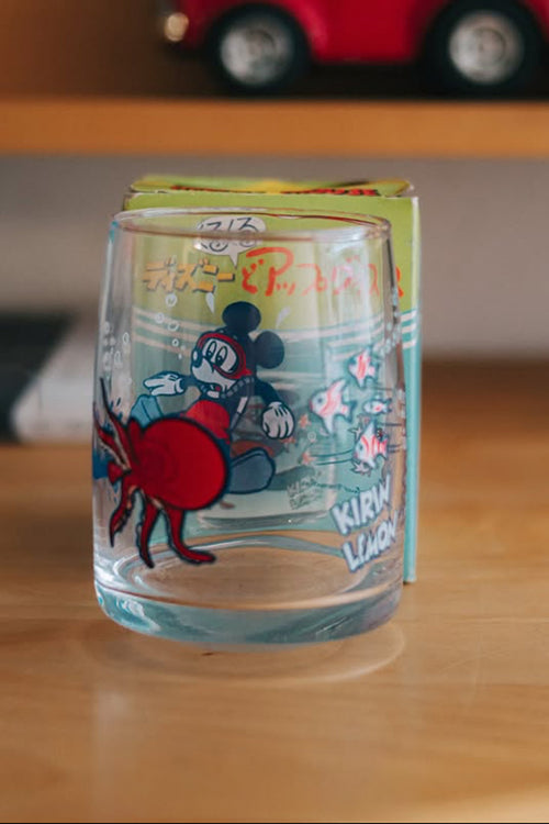 80'sノベルティグラス(キリンレモン ディズニーどあっぷグラス)