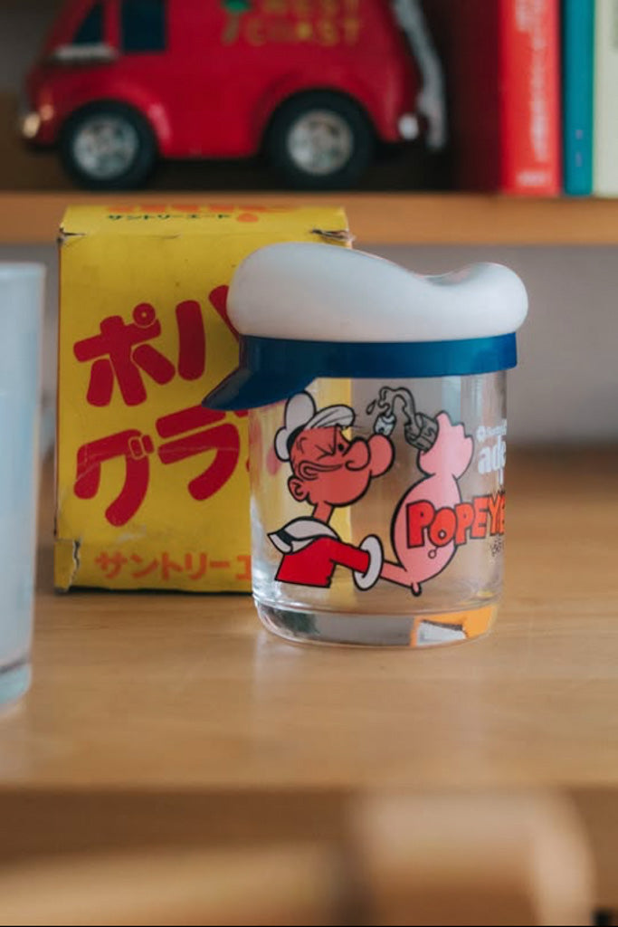 80'sノベルティグラス(サントリーエード ポパイグラス箱無し)