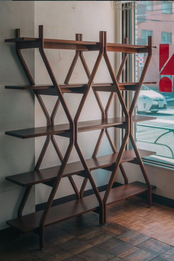 ウォールナットアーチシェルフ