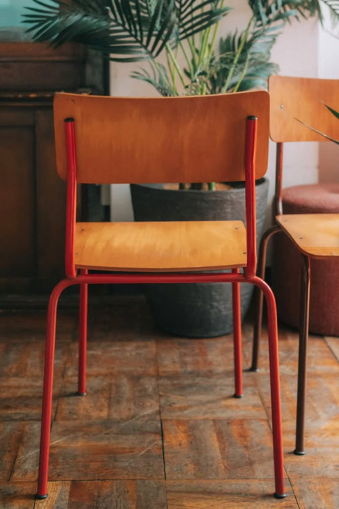 フランス製スクールチェア(赤)