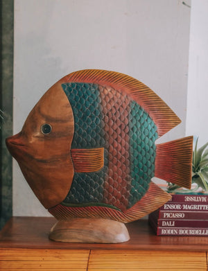 木彫りの熱帯魚オブジェ