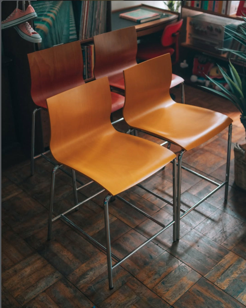 天童木工 ハイチェア（赤）