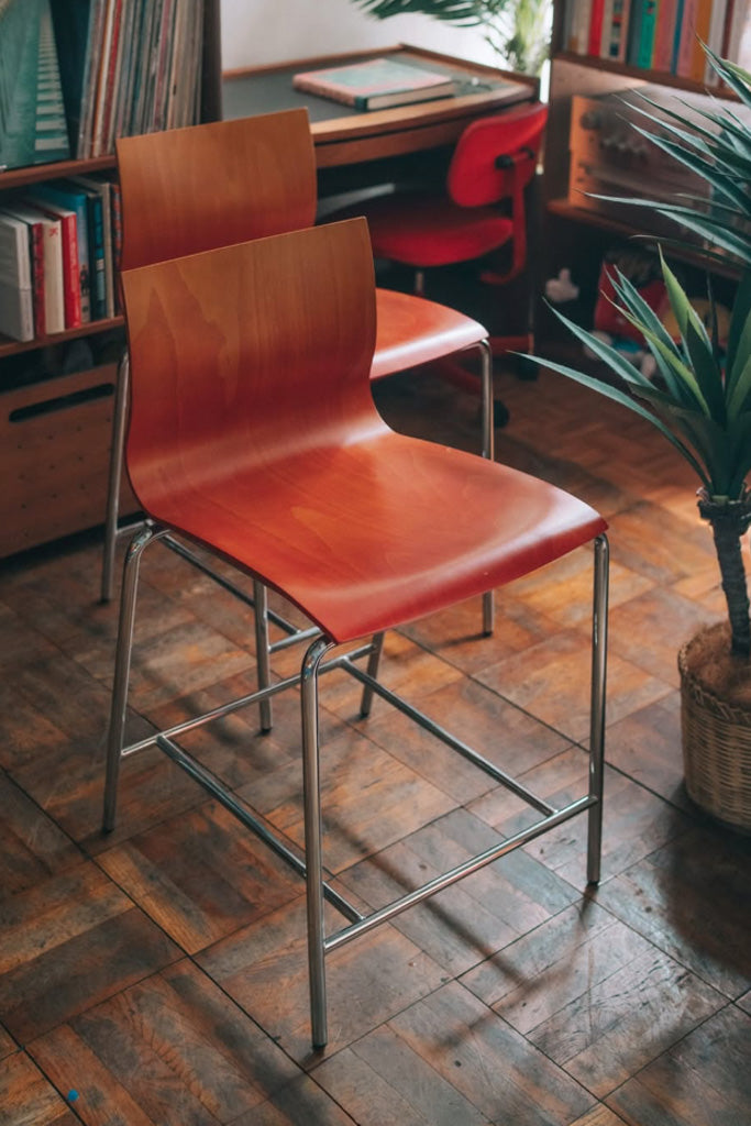 天童木工 ハイチェア（赤）