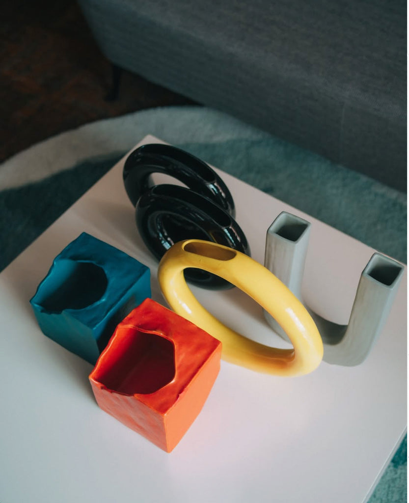 花器4種(グレーU字フラワーベース)