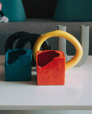 花器4種(グレーU字フラワーベース)