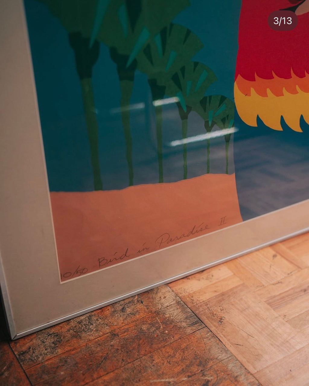 Kenzo Ariyoshiシルクスクリーン(Bird in Paradise Ⅱ)