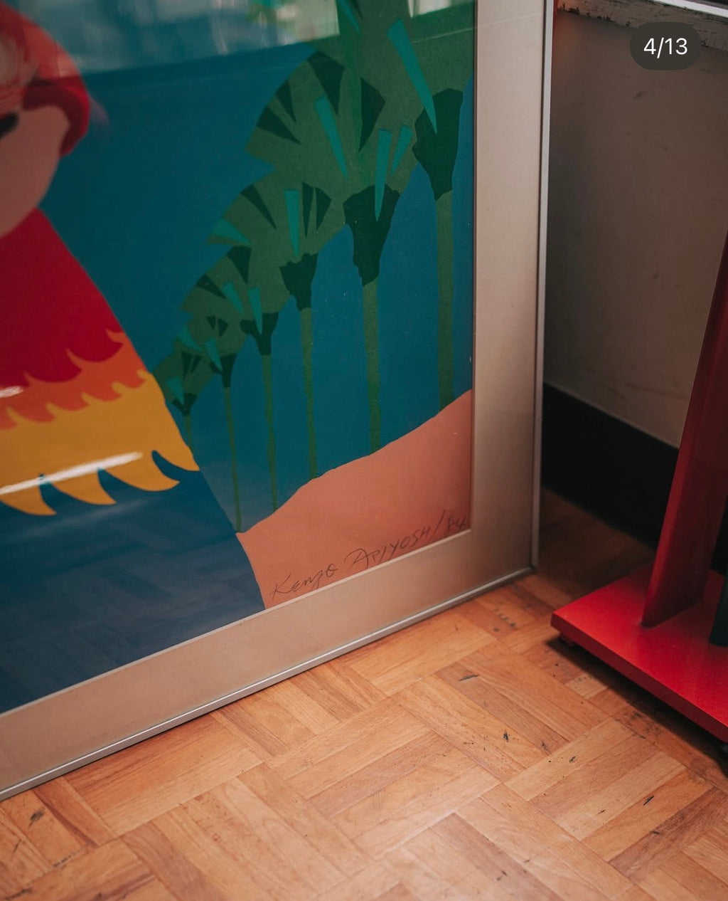 Kenzo Ariyoshiシルクスクリーン(Bird in Paradise Ⅱ)