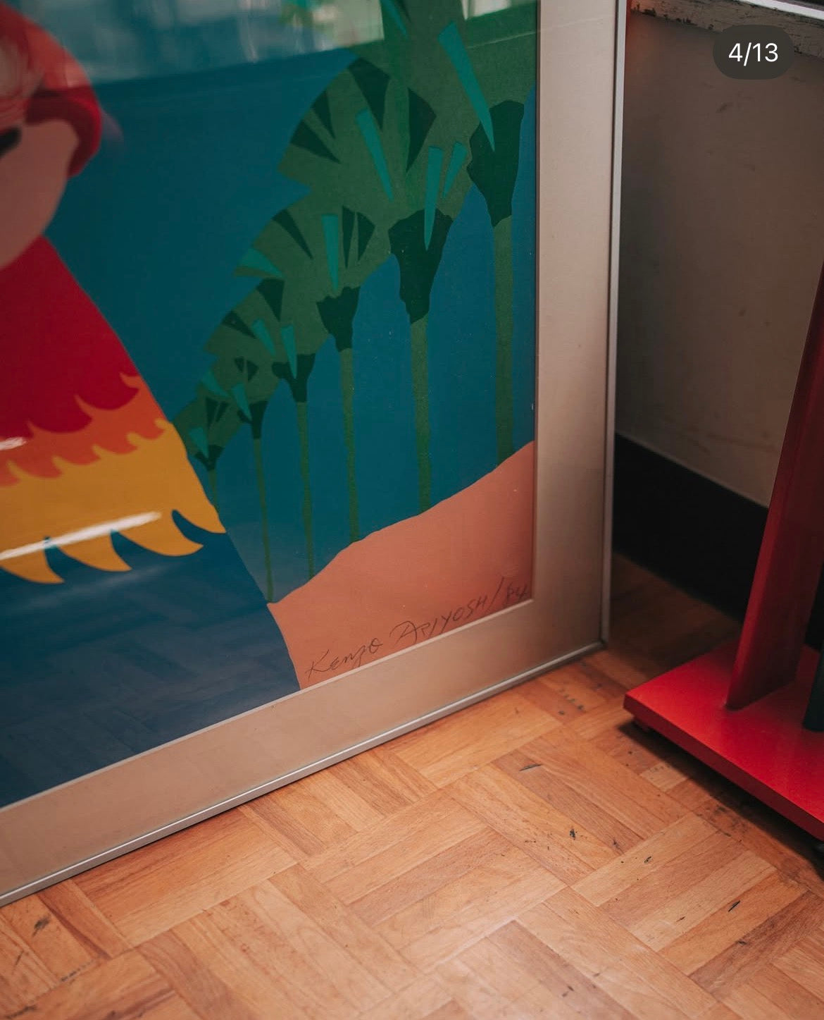 Kenzo Ariyoshiシルクスクリーン(Bird in Paradise Ⅱ)