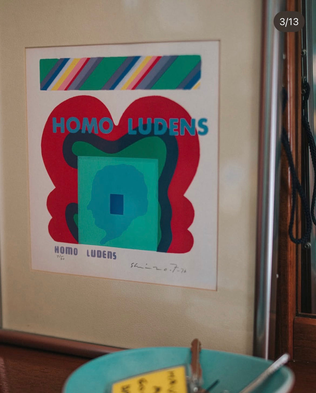 深沢史朗シルクスクリーン額装(HOMO LUDENS)