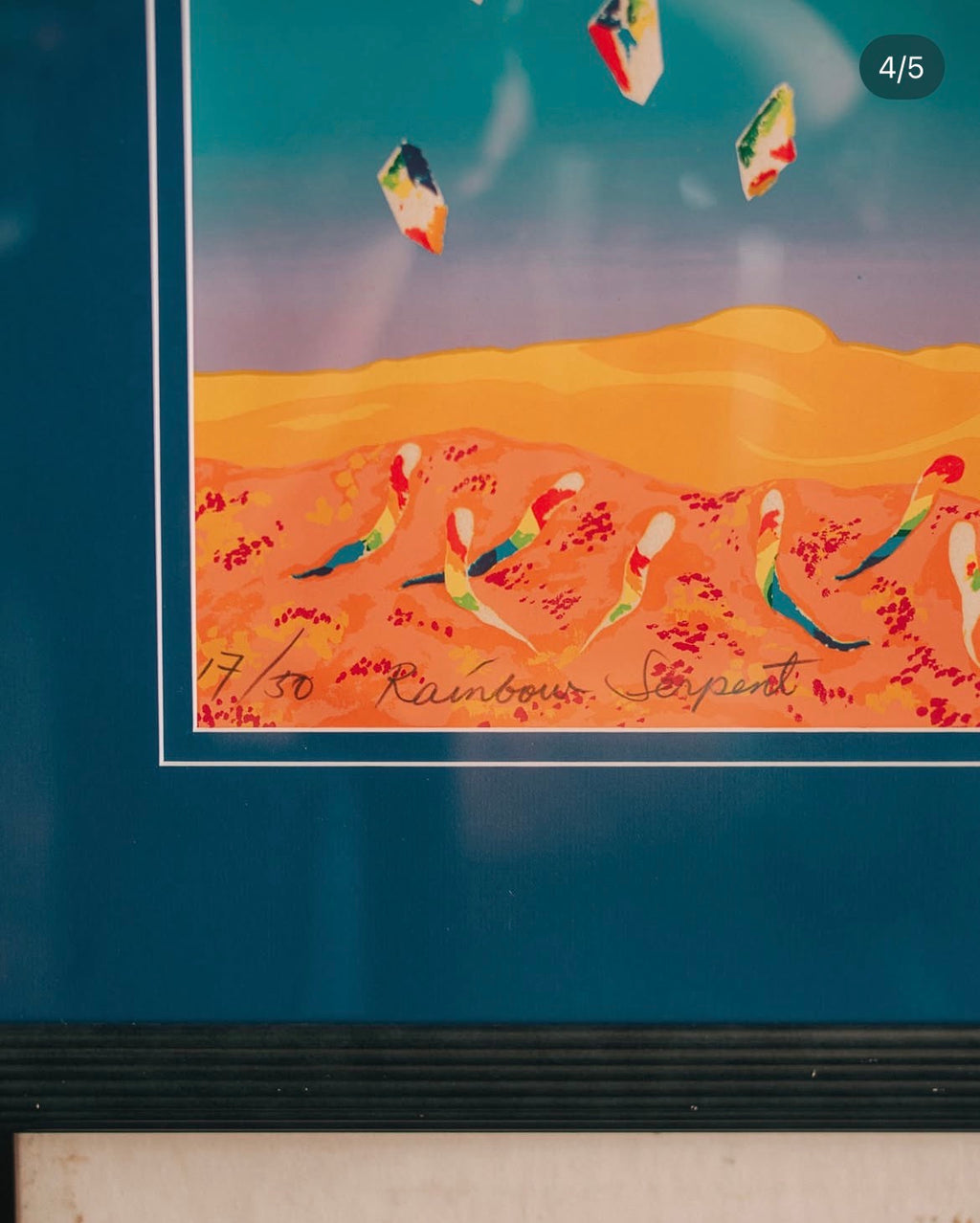 Kenzo Ariyoshi"RAINBOW SERPENT"シルクスクリーン額装