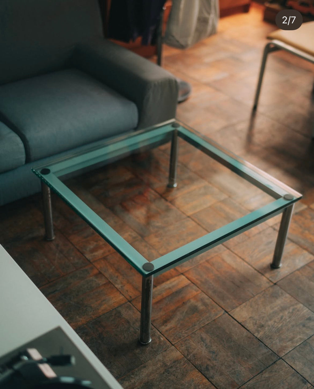 Cassina LC10-P ガラステーブル