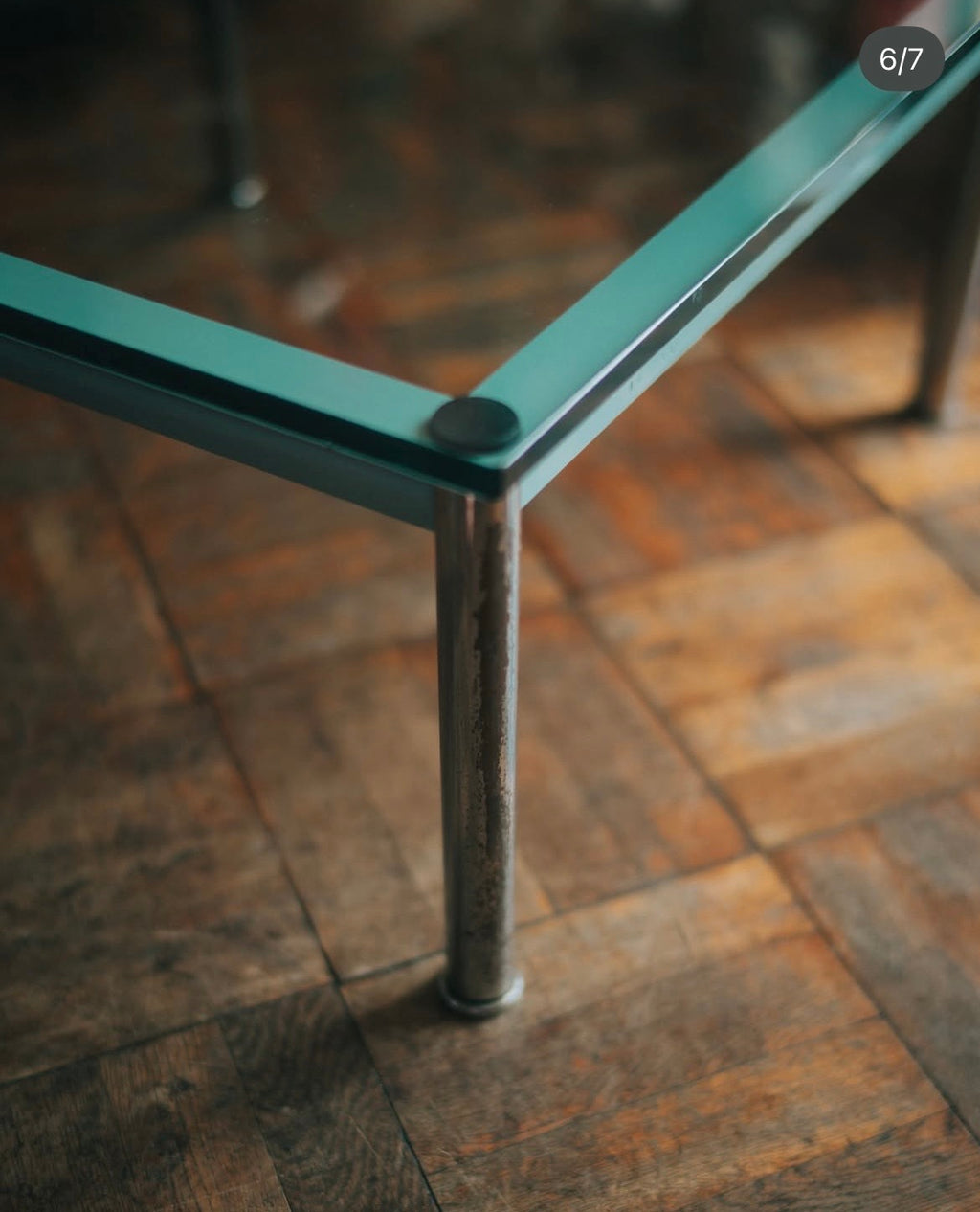 Cassina LC10-P ガラステーブル