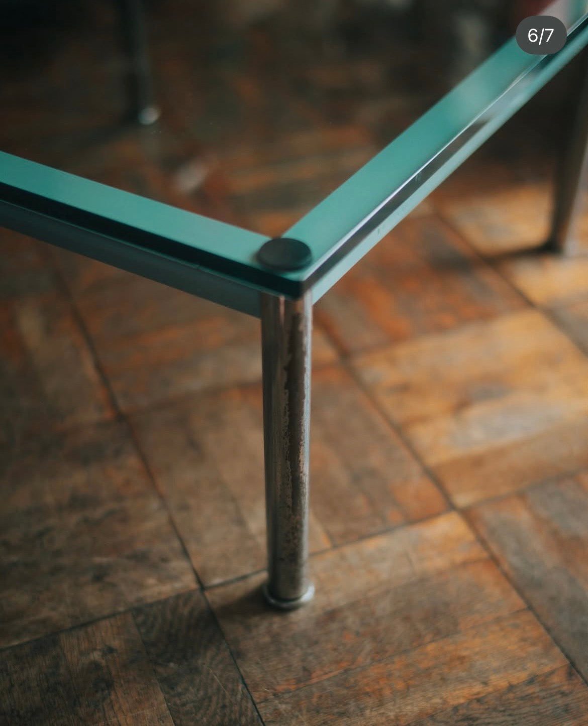 Cassina LC10-P ガラステーブル